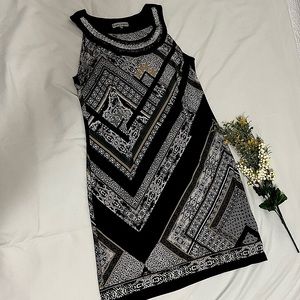 Sandra Darren Patterned Shift Dress Size 6